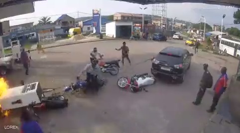 اشتباه فاجعه بار راننده در پمپ بنزین/فیلم