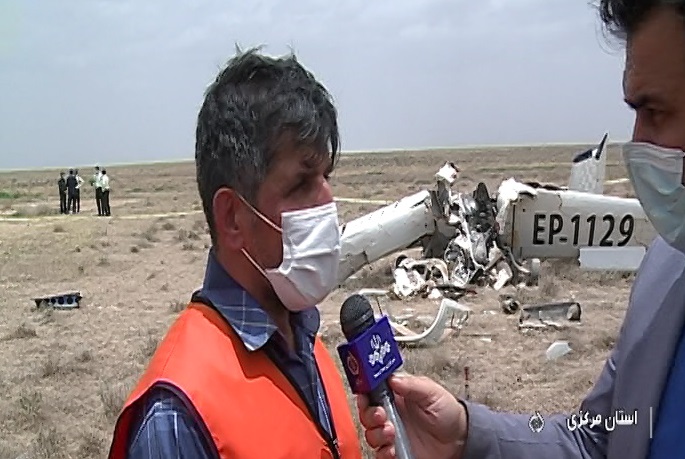 دو جان باخته در سقوط هواپیما در فرودگاه اراک